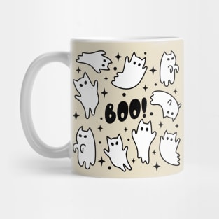 Boo Halloween Cat Ghosts Mug